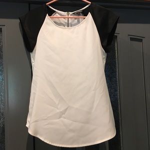 White and black blouse